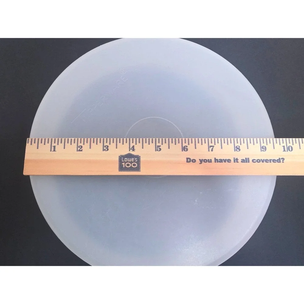 Tupperware Round Cake Taker Pie Carrier Translucent White 12.5 Inch Base Lid